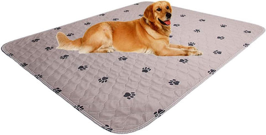 Washable Dog Pee Pads with Puppy Grooming Gloves,Puppy Pads,Reusable Pet Training Pads,Large ,Waterproof Pet Pads for Dog Bed Mat,Super Absorbing Whelping Pads,48X48 Inch (Pack of 2)