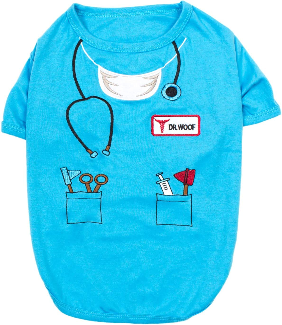 Dog Costume - Doctor Dog Costume - Halloween Shirt for Dogs - Doctor Cat Tshirt - Pet Halloween Tshirt - Shirt for Dogs - Sleeved Pet Tshirt - L