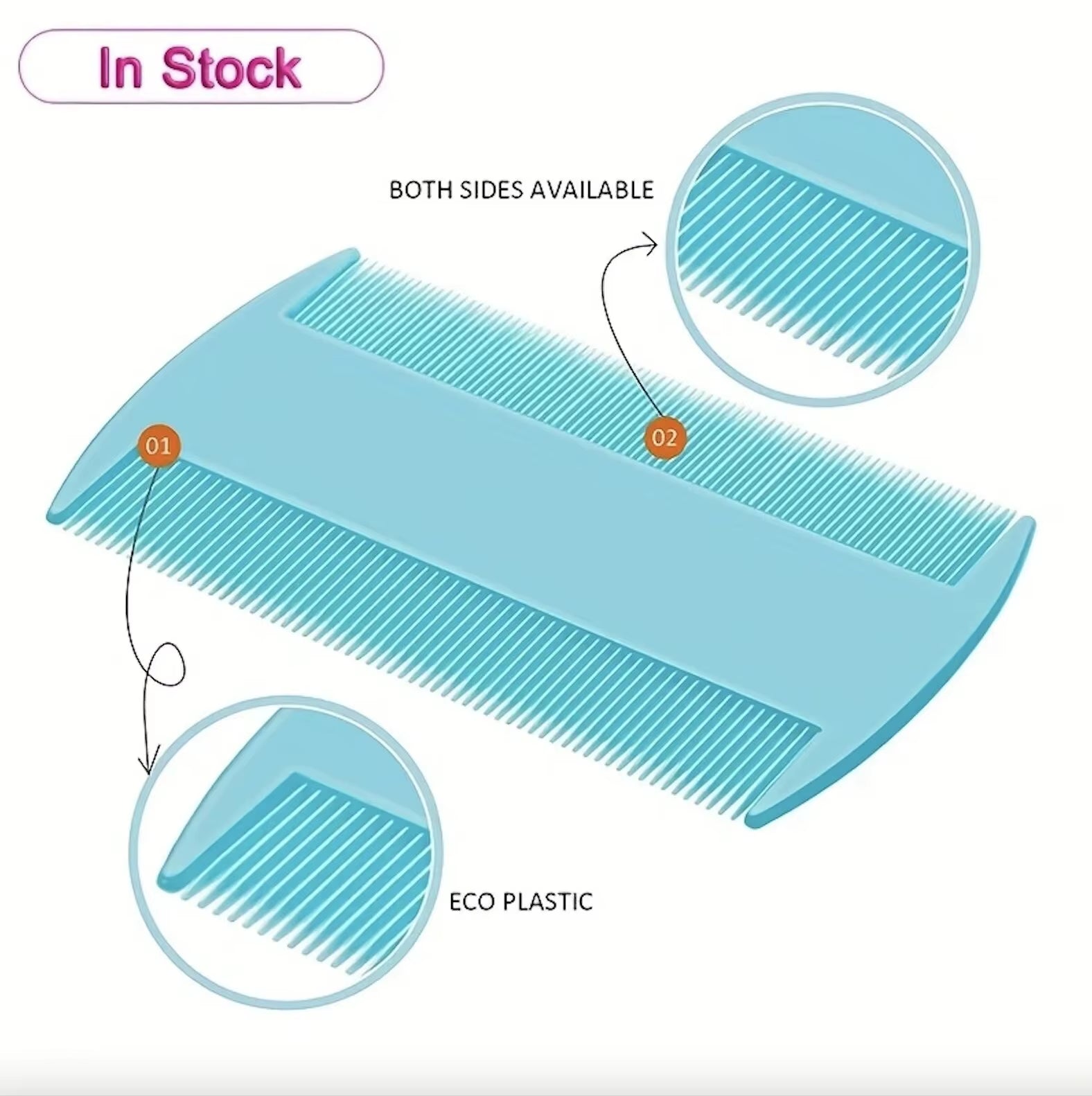 6PCS Flea Metal Lice Cat Dog Deshedding Removal Tear Stain Brush Pet Grooming Comb Kit Tool