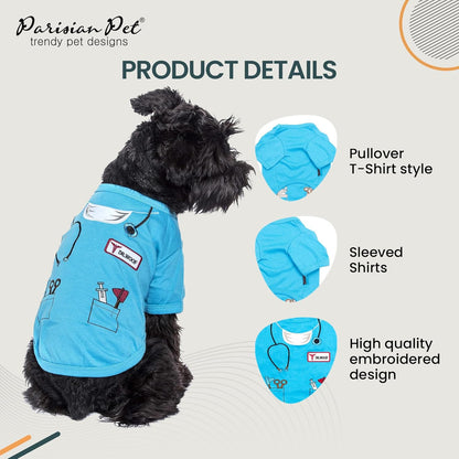 Dog Costume - Doctor Dog Costume - Halloween Shirt for Dogs - Doctor Cat Tshirt - Pet Halloween Tshirt - Shirt for Dogs - Sleeved Pet Tshirt - L