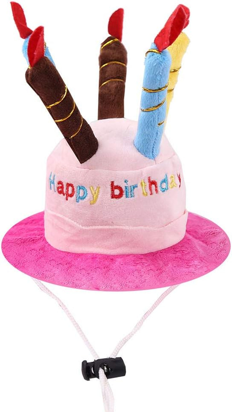 Pet Cap Pet Cap with Candles Design for Dogs and Cats Costume Accessories (Pink)