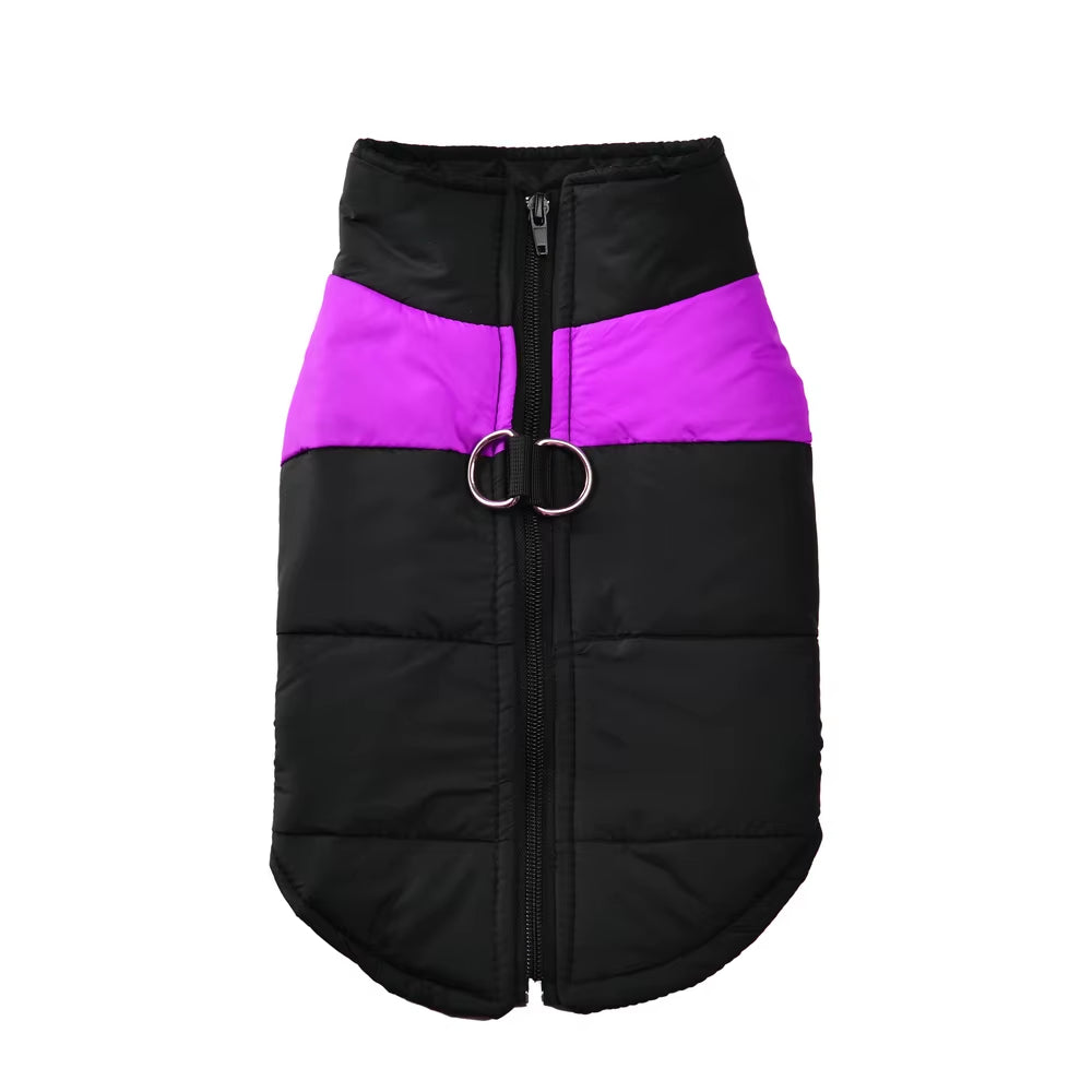 Autumn Winter Dog Jacket with D-Ring for Small Large Dogs Cat Warm Waterproof Puppy Zipper Clothes Labrador Yorkies Pet Costumes