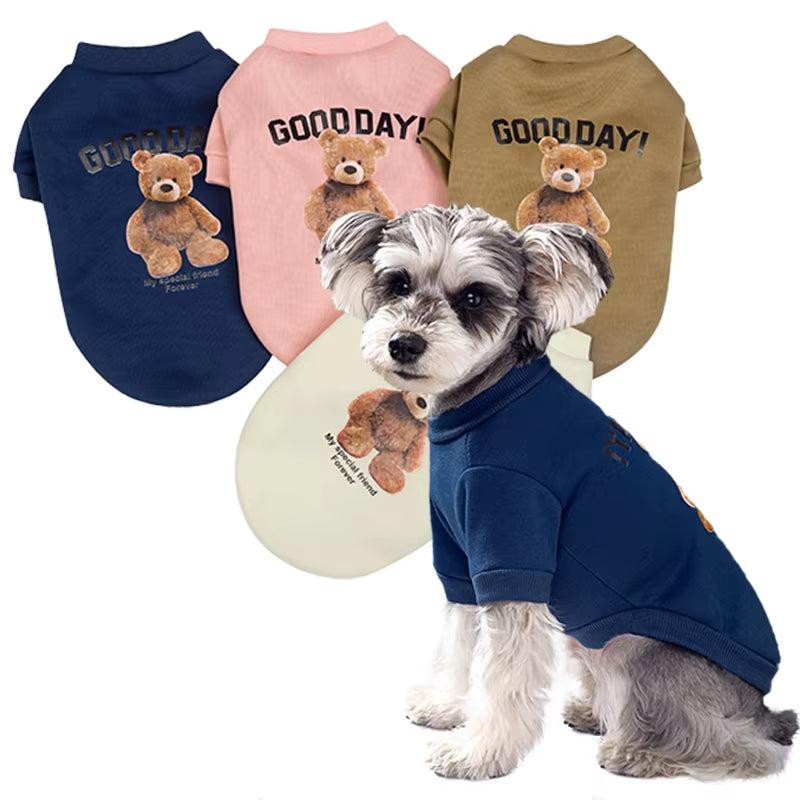 Dogs Winter Cute Costume Pet Clothes Cartoon Bear Pet Shirt Puppy Clothes Pet Jacket for Small Medium Dog Cat Chihuahua Costume