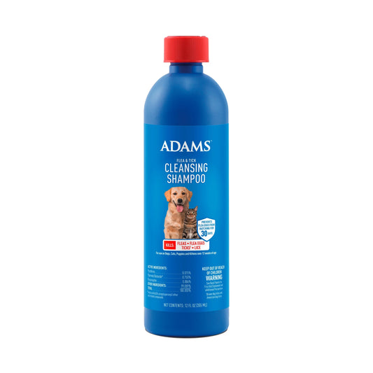 Flea & Tick Cleansing Shampoo for Dogs, Cats, 12 Ounces