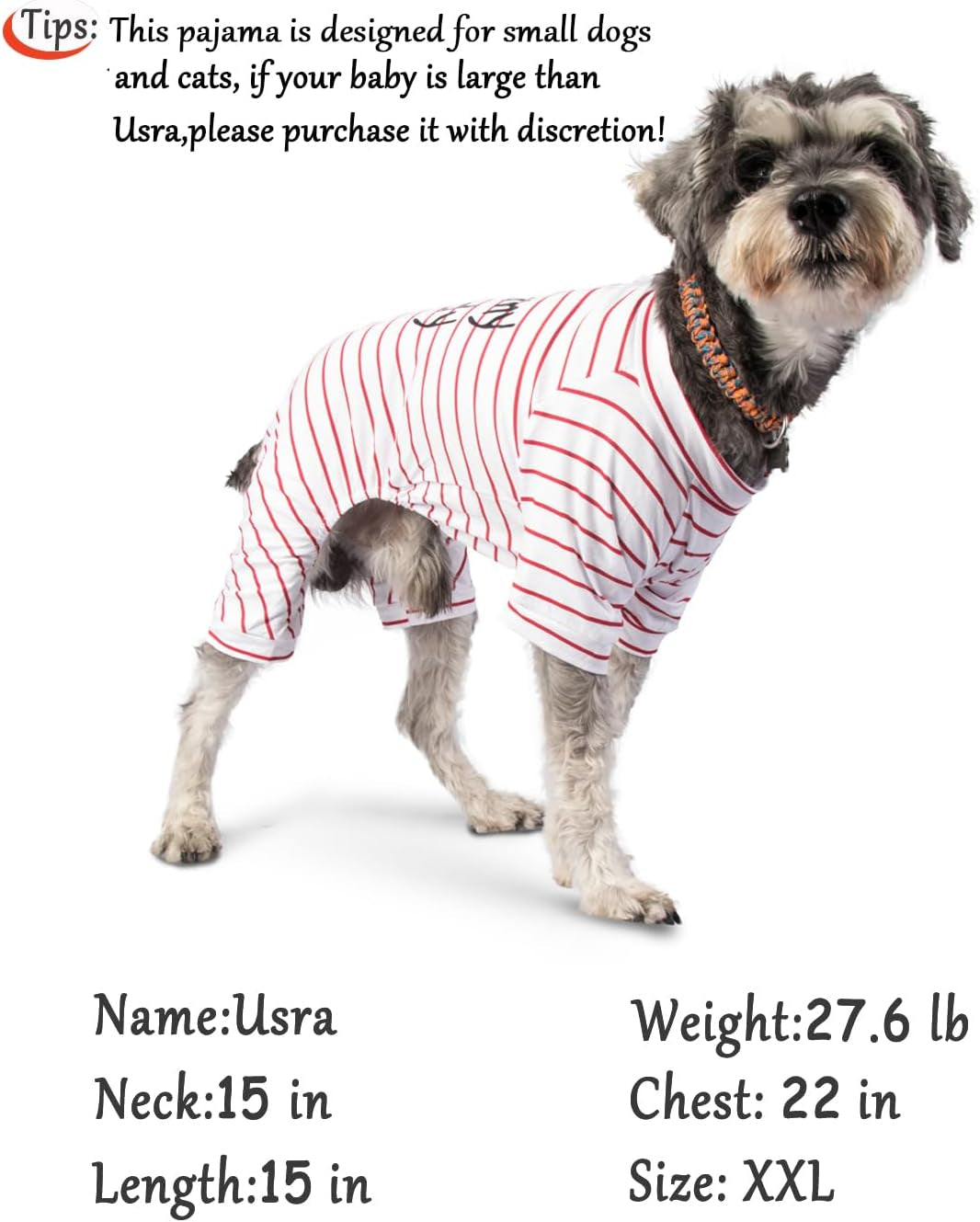 2-Pack Cotton Dog Pajamas Lightweight Dog Onesies for Small Medium Dogs and Cats Puppy Body Suits Cute Baby Dog Jumpsuit I Love My Mommy/Daddy Printed Pet Clothes, XL