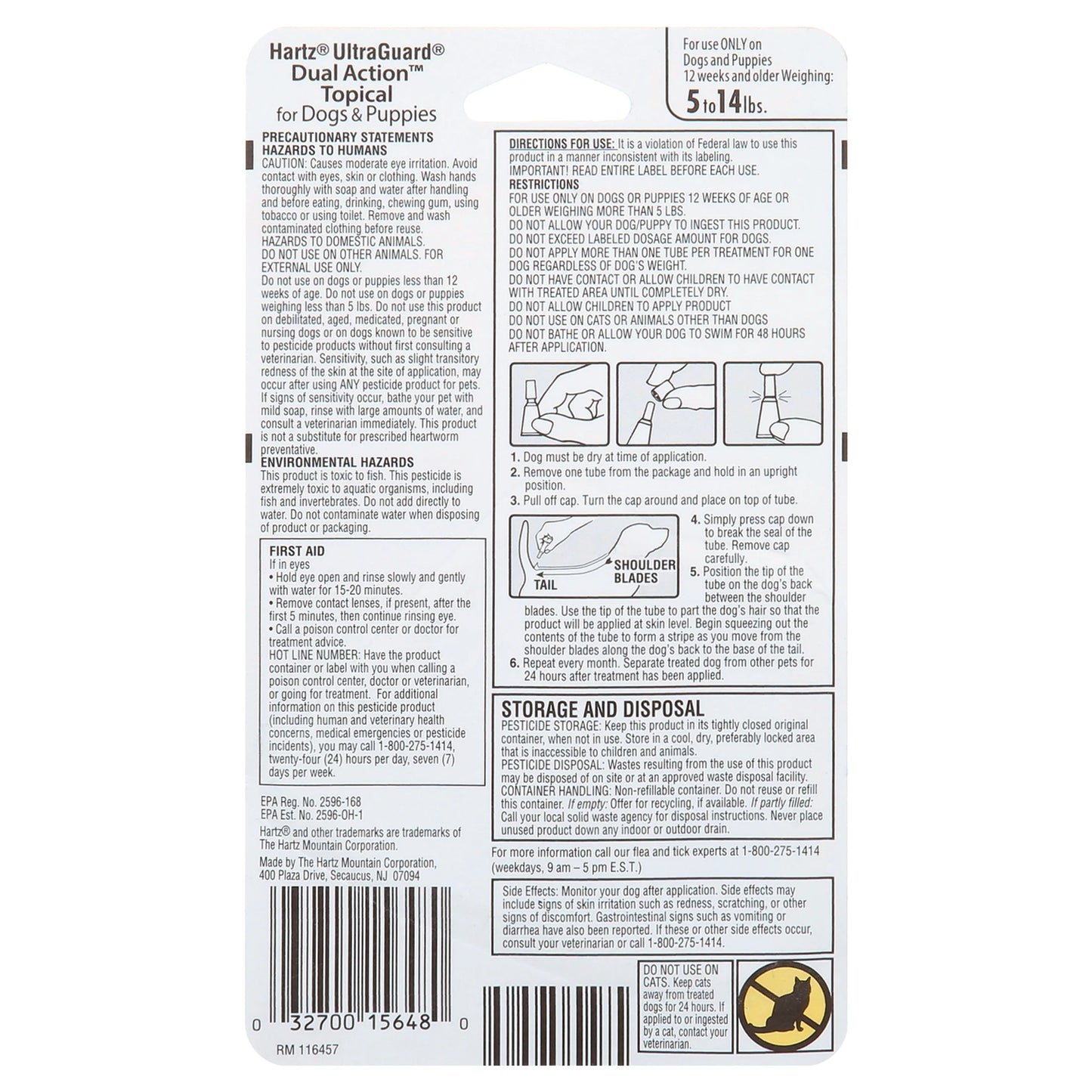 (4 Pack)  Ultraguard Dual Action Flea & Tick Topical for Small Dogs 5-14Lbs, 3 Monthly Treatments
