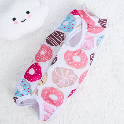 Cat Weaning Sterilization Suit Small Dog Cats Jumpsuit Anti-Lick Recovery Clothing after Surgery Cute Print Pet Care Clothes