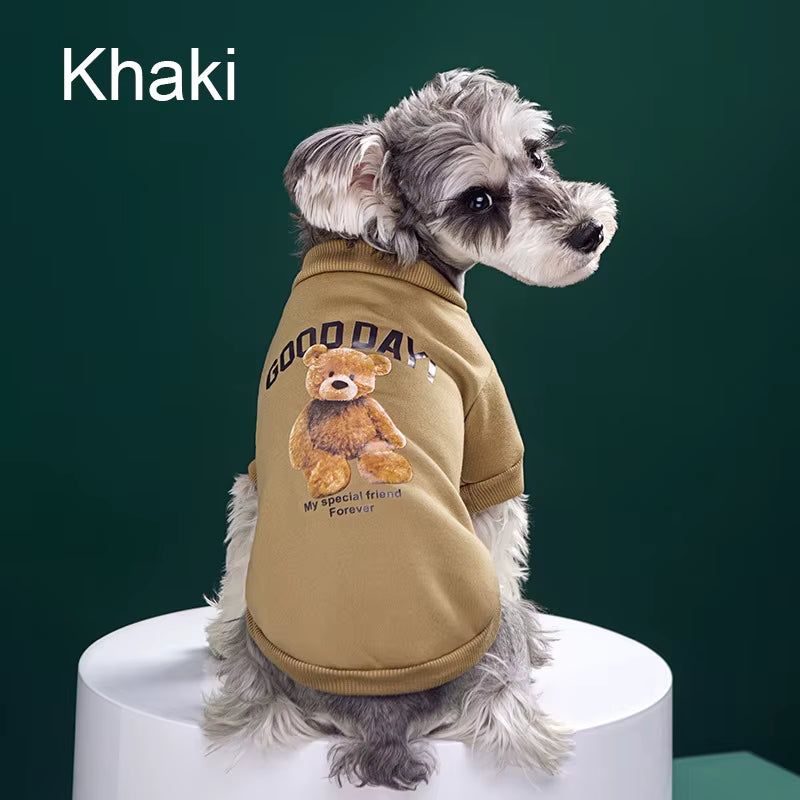 Dogs Winter Cute Costume Pet Clothes Cartoon Bear Pet Shirt Puppy Clothes Pet Jacket for Small Medium Dog Cat Chihuahua Costume