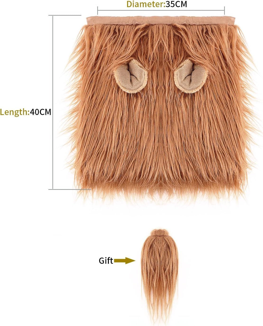 ® Realistic & Funny Lion Mane for Dog Complementary Lion Mane for Dog Costumes for Medium to Large Sized Dogs Costumes for Animals