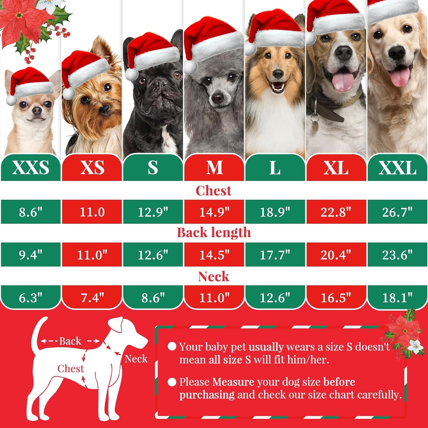 Dog Christmas Sweater Cute Reindeer Stripped Cat Ugly Xmas Outfit Holiday Puppy Costumes Fall Winter Knitted Pet Clothes for Small Medium Large Dogs Cats(L,Red)