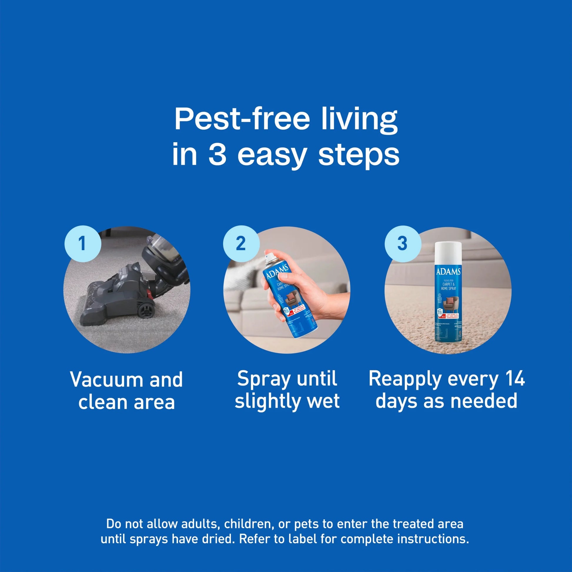 (4 Pack)  Flea & Tick Carpet & Home Spray for Houses with Cats and Dogs, 16 Ounce Can
