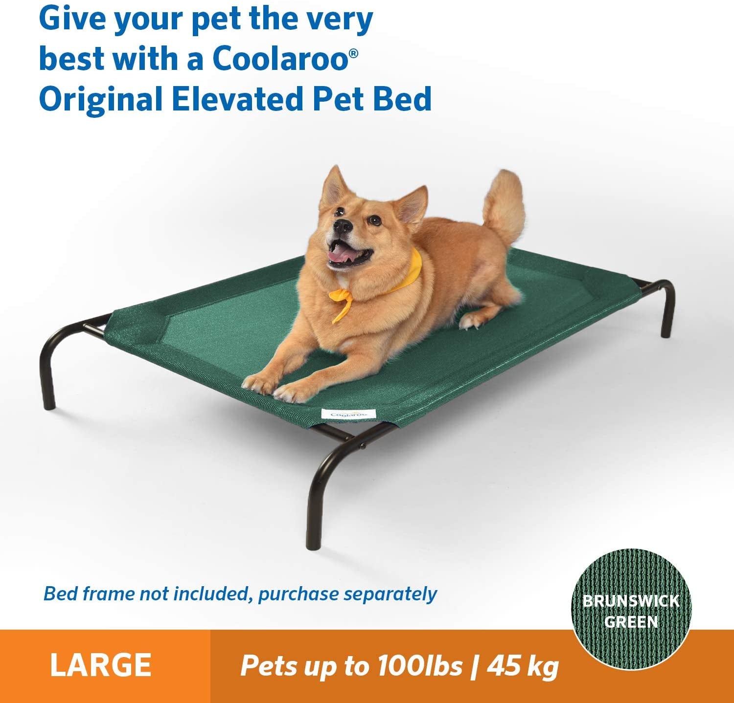Original Pet Bed Replacement Cover - Brunswick Green - Large (43.5" X 31.5")