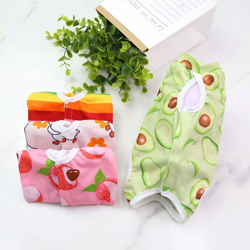 Cat Weaning Sterilization Suit Small Dog Cats Jumpsuit Anti-Lick Recovery Clothing after Surgery Cute Print Pet Care Clothes