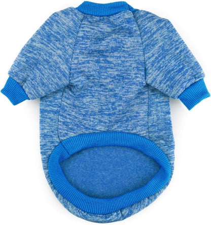 Pet Dog Classic Knitwear Sweater Soft Fleece Dog Coat Thickening Warm Pup Dogs Shirt Winter Pet Dog Cat Clothes Puppy Customes Clothing for Small Dogs (XXS, Blue)