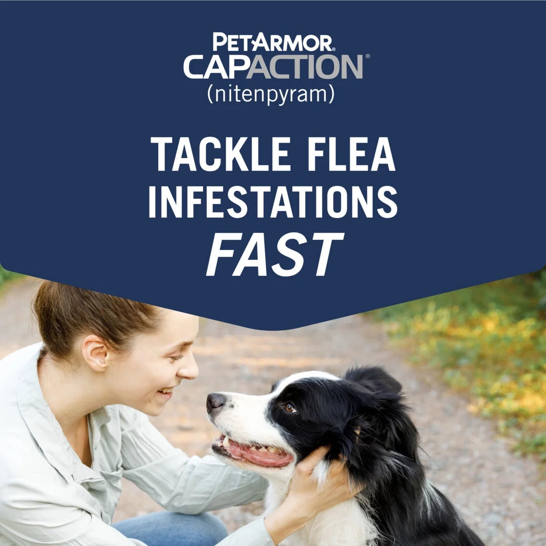 (2 Pack)  CAPACTION Fast-Acting Oral Flea Treatment for Medium and Large Dogs