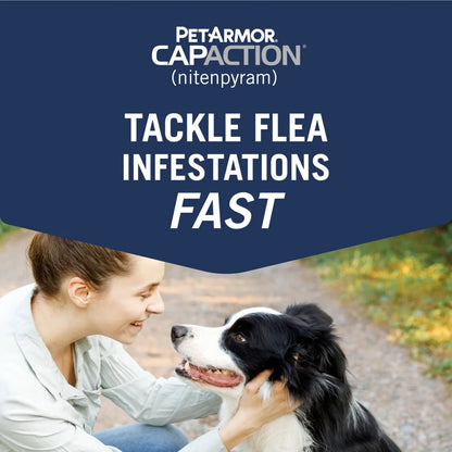 (2 Pack)  CAPACTION Fast-Acting Oral Flea Treatment for Medium and Large Dogs
