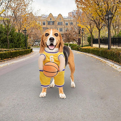 Pet Costumes Dog Basketball Player Costume Halloween Costumes for Dogs Funny Dress up Sports Outfit Cosplay Clothes for Small Dog Costume